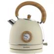 Ceainic, fierbator electric cu termometru, otel inoxidabil, crem cu lemne, 1,8 l, 1850-2200 W, Klausberg