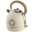 Ceainic, fierbator electric cu termometru, otel inoxidabil, crem cu lemne, 1,8 l, 1850-2200 W, Klausberg