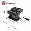  Masina de facut paste, manuala, otel, 15cm, neagra, Kinghoff