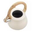Ceainic, fierbator cu fluier, otel inoxidabil, bej cu elemente asemanatoare lemnului, 2,8 l, Klausberg