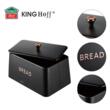 Cutie pentru paine neagra, metalica, 35x23x21cm, Kinghoff