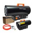 Tun, incalzitor pentru caldura pe gaz cu termostat si reductor, 45kW, Kraft