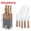  Set de cutite 6 piese, cu bloc de salcam, otel inoxidabil, Klausberg