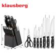  Set de cutite 13 piese, cu ascutitor si suport, otel inoxidabil, Klausberg