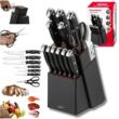  Set de cutite 13 piese, cu ascutitor si suport, otel inoxidabil, Klausberg