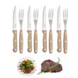 Set pentru friptura si gratar, 8 piese, otel inoxidabil, lemn, Klausberg