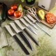  Set de cutite 8 piese, cu bloc de salcam, otel inoxidabil, Klausberg