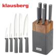 Set de cutite 6 piese, cu bloc de salcam, otel inoxidabil, Klausberg