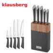  Set de cutite 6 piese cu bloc de salcam, otel inoxidabil, Klausberg