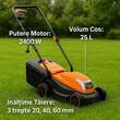 Masina electrica pentru tuns iarba, gazon, 2400 W, 20/40/60 mm, capacitate cos 25L, Kraft
