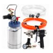Pistol pneumatic pentru vopsit cu vas sub presiune, duza 2 mm, capacitate rezervor 2 litri, Verke