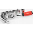 Set chei tubulare 1/2", CR-V cu clichet 72T, 19 piese, Verke