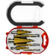Set burghie in trepte, conice si burghie pentru frezat, otel HSS 4241, 6 piese, Verke