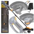 Motocoasa electrica, trimmer pentru tuns iarba, gazon, 2500 W, disc si mosor incluse, Powermat