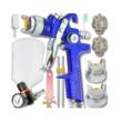 Pistol pneumatic pentru vopsit, HVLP, duze 1.4 mm 1.7 mm, capacitate rezervor 600 ml, Verke