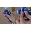 Pistol pneumatic pentru vopsit, HVLP, duze 1.4 mm 1.7 mm, capacitate rezervor 600 ml, Verke