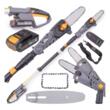 Fierastrau telescopic electric cu acumulator, 20V, 2Ah, lungime reglabila 172 x 240 cm, lungime ghidaj, 5m/s, Powermat