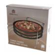 Set 3 forme pentru pizza cu strat de marmura antiaderente, suport metalic cromat, 38,5 x 24,3 x 19,6 cm, 4 elemente, Kinghoff
