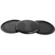 Set 3 forme pentru pizza cu strat de marmura antiaderente, suport metalic cromat, 38,5 x 24,3 x 19,6 cm, 4 elemente, Kinghoff