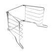 Set 3 forme pentru pizza cu strat de marmura antiaderente, suport metalic cromat, 38,5 x 24,3 x 19,6 cm, 4 elemente, Kinghoff