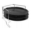 Set 3 forme pentru pizza cu strat de marmura antiaderente, suport metalic cromat, 38,5 x 24,3 x 19,6 cm, 4 elemente, Kinghoff