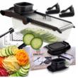Feliator manual pentru legume tip mandolina, recipient inclus, 32 x 11.5 x 13 cm, negru transparent, Kinghoff