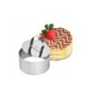 Set 2 forme rotunde culinare din inox cu piston pentru modelarea si decorarea mancarurilor, 7.6 x 5 cm, Kinghoff 