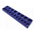Suport, organizator magnetic de atelier pentru tubulare scurte si lungi, 1/2", 380 x 90 x 32 mm, 19 pozitii, Satra