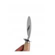 Cutit rotativ pentru pizza si aluat din inox, maner din lemn, diametru lama 9 cm, lungime 23.5 cm, Kinghoff