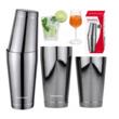 Set shaker, 2 recipiente pentru bauturi si cocktailuri,  inox, capacitate 600 ml 700 ml, grafit, Klausberg