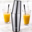 Set shaker, 2 recipiente pentru bauturi si cocktailuri,  inox, capacitate 600 ml 700 ml, grafit, Klausberg