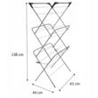 Uscator vertical pentru rufe, pliabil, extensibil, 150 cm, 20 m, Sepio