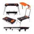 Banc de lucru pliabil 7 în 1, masa pentru atelier, capacitate incarcare 150 Kg, 3 prize 230 V, 109 × 55 × 78 cm, Kraft