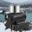 Incalzitor portabil,  aragaz pentru camping 2 în 1, 1.8 Kw, aprindere piezoelectrica, consum 90 g/h, 292 × 265 × 190 mm, Kraft