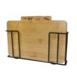 Set 4 tocatoare din bambus cu suport metalic negru, 30,4 x 21 x 5,5 cm, Kinghoff