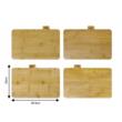 Set 4 tocatoare din bambus cu suport metalic negru, 30,4 x 21 x 5,5 cm, Kinghoff