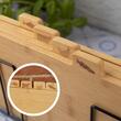 Set 4 tocatoare din bambus cu suport metalic negru, 30,4 x 21 x 5,5 cm, Kinghoff
