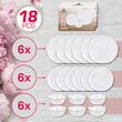 Set de farfurii pentru masa, din sticla opala, model cu linii aurii, 6 persoane, 18 piese, Kinghoff