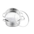 Set oala pentru gatit la abur, capac din sticla, otel inoxidabil, diametru 28 cm, capacitate 6 litri, 5 straturi, Klausberg