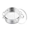 Set oala pentru gatit la abur, capac din sticla, otel inoxidabil, diametru 26 cm, capacitate 4,6 litri, 5 straturi, Klausberg