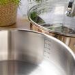 Set oala pentru gatit la abur, capac din sticla, otel inoxidabil, diametru 24 cm, capacitate 3.5 litri, 5 straturi, Klausberg