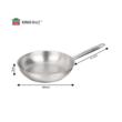 Tigaie din otel inoxidabil, diametru 24 cm, 24 x 21,5 x 5 cm, gri, Kinghoff