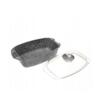 Vas termorezistent, recipient cu capac pentru cuptor, strat antiaderent marmura, capacitate 4.5 litri, 32x21x10.5 cm, Klausberg