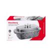 Vas termorezistent, recipient cu capac pentru cuptor, strat antiaderent marmura, capacitate 4.5 litri, 32x21x10.5 cm, Klausberg