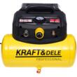 Mini compresor portabil pentru aer fara ulei, capacitate rezervor 6 litri, 1.2 Kw, 8 bari, debit 180 l/min, Kraft