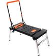 Banc de lucru pliabil 7 în 1, masa pentru atelier, capacitate incarcare 150 Kg, 3 prize 230 V, 109 × 55 × 78 cm, Kraft