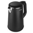 Fierbator electric cu control al temperaturii, afișaj LED, capacitate 1.6 litri,1500W, carcasa satinata, negru, Kraft