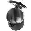Fierbator electric cu control al temperaturii, afișaj LED, capacitate 1.6 litri,1500W, carcasa satinata, negru, Kraft