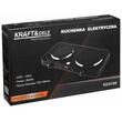 Plita electrica, aragaz dublu portabil, 2600 W, diametru 155 x 185 mm, termostat reglabil, indicator LED, Kraft