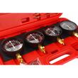 Tresa vacuum pentru sincronizare injectie, reglare carburatoare, 4 ceasuri, adaptoare M5/M6, furtunuri flexibile, Kraft